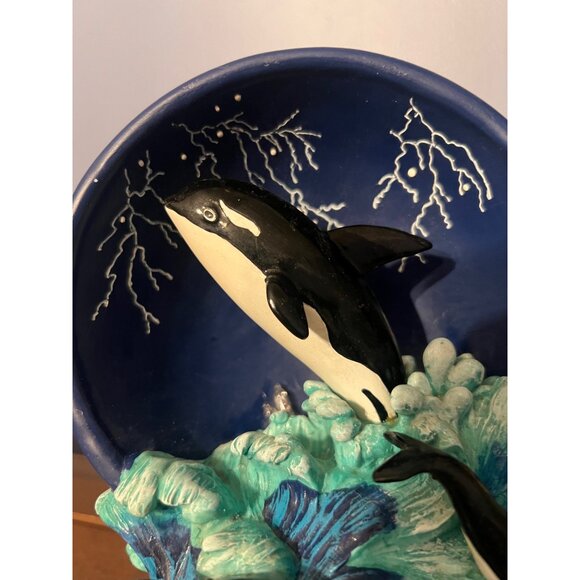Y2K Sea World Orca Ceramic LightUp Musical Collectible Figurine Sealife WORKS‎ - Picture 3 of 13